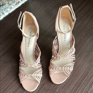 Via Spiga Women's Blush Pink Strappy Heels